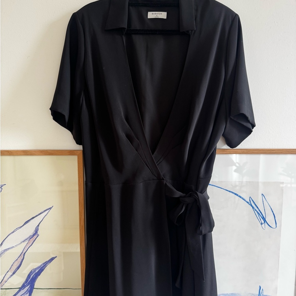 Aritzia Black Wrap Dress
